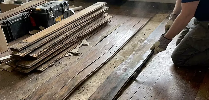 Wood Veneer Water Damage Repair Osawatomie